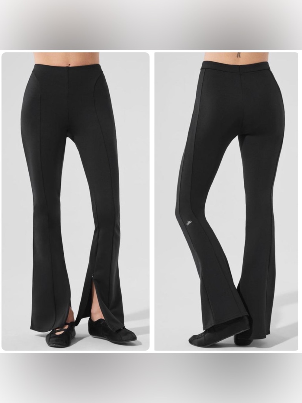ALO Yoga High-Waist Zip It Flare Legging in Black Size Small